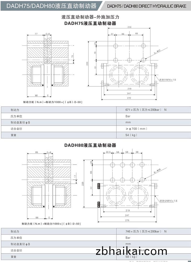 DADH75液壓直動製動(dong)器